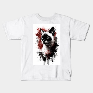 Siamese Cat Portrait Kids T-Shirt